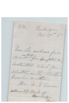 1885 Handwritten Letter Mrs MA Corcoran Cambridge Massachusetts History ... - $37.12