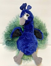Aurora Perry the Peacock Plush 8&quot; Blue Green Stuffed Animal  - £7.74 GBP