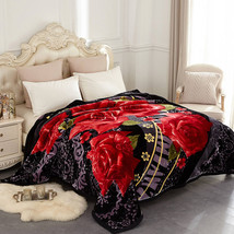Black Heavy Mink Blanket Fleece Soft Reversible Bed Blanket Queen - £142.35 GBP