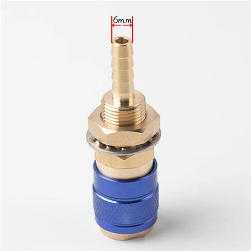 2Pcs 6mm Water Cooled Air Cooled Gas Water Adapter Quick Connector Fitting for M - £45.46 GBP