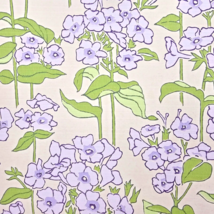 Vintage Wallpaper Sample Sheet 70s Retro Purple Floral Flowers Crafts Do... - £7.76 GBP