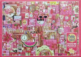 Cobble Hill All Things Pink 1000 pc Jigsaw Puzzle Collage Shelley Davies Collage - $17.81