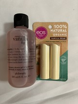 Philosophy Sweet Vanilla Fig / Shower Gel and Eos Vanilla Bean Lip Balm ... - £15.67 GBP