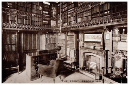 The Study Abbotsford Home Of Sir Walter Scott Scotland Black And White P... - £7.76 GBP