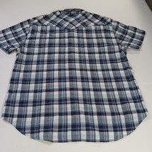 Lucky Brand Sportswear Men's Western Pearl Snap Button Up Blue Plaid Shirt Sz L image 13