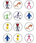 Gamer Rainbow And Friends Edible Wafer Precut Cupcake, Cookie Toppers -01 - $265.89 MXN
