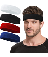 Sweatbands Sports Headband for Men &amp; Women, Moisture Wicking Hairband At... - £15.21 GBP