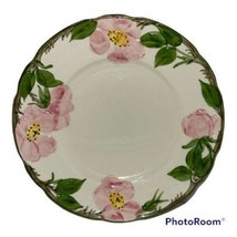 4 Plates Vintage Desert Rose Franciscan Dessert Pie Salad 7&quot; Pink Green USA - £23.71 GBP