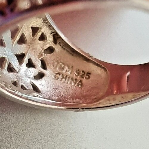 Jcm 925 Sterling Silver Diamond Cut Filigree Ring Size 7 At Item image 9