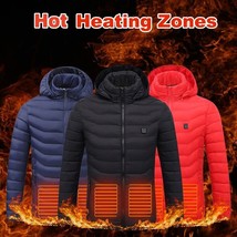 New Heated Jacket Coat USB Electric Jacket Cotton Coat Heater Thermal Clothing - £45.53 GBP+