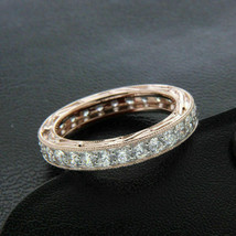 1.50 Ct Round Cut Moissanite Eternity Wedding Band Ring 925 Sterling Silver - $99.62