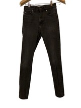 ZARA Womens Jeans Size 2 Skinny Jeans Black Denim Cropped - £11.64 GBP