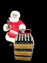 Coca-Cola Handcrafted Kurt S Adler Fabriche Santa with Delivery Cart - 2015 - £75.64 GBP
