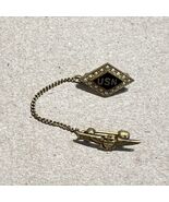 Vintage WWII Sweetheart Pin USN Chained With Wings Air Corp - $28.16 CAD