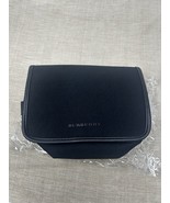 Burberry Wristlet Clutch Soft Toiletry Zip Bag Pouch Black Logo Medium U... - $54.66 CAD