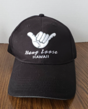 Hang Loose Hawaii Hat Black Adjustable Hat Cap One Size Hat - $9.89
