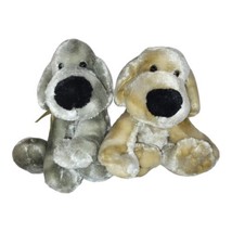 Golden Bear CO Lot 2 Labrador Retriever Dog Plush Stuffed Animal Gray Tan 8&quot; - £8.84 GBP