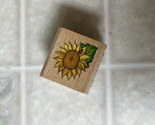 STAMPABILITIES rubber stamp Sunflower and ladybug  wood mounted 440D232 - $8.59
