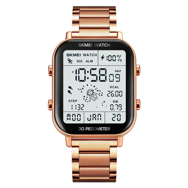  Men Stop Watch  Wristwatch Calendar Clock reloj hombre  Pedometer Calorie Calcu - £94.96 GBP