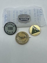 Vintage Girl Scout Pins Discolored &amp; Various Colors Lot Of 4 - £27.08 GBP
