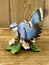 Vintage LENOX Hand Painted Porcelain &quot;BLUE JAY&quot; Garden Bird Collection Figurine - £18.67 GBP