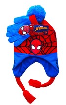 Spiderman Avengers Premium a Maglia Peruviana Inverno Set Cappello &amp; Guanti W/ - £14.67 GBP