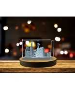 LED Base included | Dunstanburgh Castle 3D Engraved Elegant Crystal Gift - $484.70 MXN+