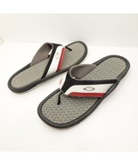 Oakley Red White And Blue flip flops mens size 14 - $30.75 CAD