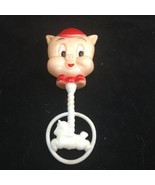 1975 Vintage Porky Pig Baby Toy Rattle Warner Bros - $13.43 CAD