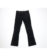 Vtg 90s Lip Service Womens 32 Goth Grunge Riveted Flared Velvet Pants Bl... - $3,705.93 MXN