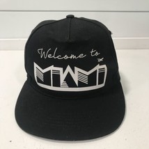 Welcome to Miami Hat Black Baseball Cap Hat Vintage 80s 90s - £12.76 GBP