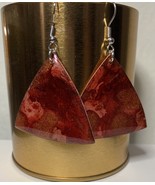 Copper and Rust Color Handmade Resin Earrings - £9.38 GBP