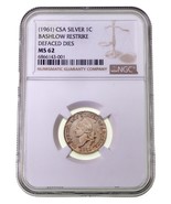 1961 Csa Silver 1C Bashlow Reset Disfigured Dies Graded By NGC As MS-62-... - $4,792.09 MXN