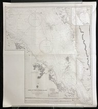Nautical Map Jabal At Tair Perim Islands Red Sea Admiralty Maritime 1970 - £50.22 GBP