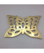 Vintage Footed Brass Butterfly Trivet MCM Cottage Core - $235.05 MXN
