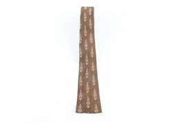 Vintage 50s Rockabilly Silk Brocade Geometric Square Neck Tie Dress Tie USA - £27.20 GBP