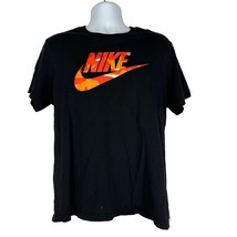 Nike Men&#39;s Graphic Short Sleeved Crew Neck T-Shirt Size L Black - £10.99 GBP