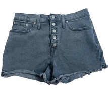 Madewell Faded Black Frayed Jean Shorts Size 30 - £23.22 GBP