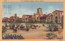 U.S. Veterans&#39; Hospital - Tucson AZ Arizona 1945 Postcard D51 - £2.34 GBP