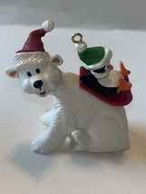 Hallmark Keepsake 1995 Polar Coaster Bear Penguin Christmas Ornament - £6.37 GBP