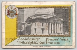 Philadelphia PA 1908 225th Anniversary Founder Week Gerard Trust Postcard B48  - £10.19 GBP