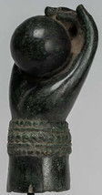 Montage Ancien Khmer Style Bronze Vishnu Main &amp; Pinda Ou Boule - 22cm/9 &quot; - £388.04 GBP