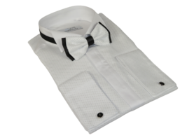Mens CEREMONIA Tuxedo Formal Shirt 100% Cotton Turkey Slim Fit #stn 13 jkp White - £47.94 GBP