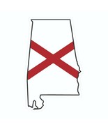 Alabama State Map Outline with Flag Sticker, Decal, Vacation Sticker - £2.82 GBP+