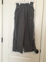 Nike Boys Track Pants Elastic Waist Pockets Size Medium Gray - £29.44 GBP