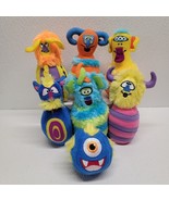 Melissa &amp; Doug Monster Bowling Fluffy Plush Monsters Soft Toy 6 Pins 1 Ball - $20.16 CAD