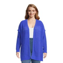 Terra &amp; Sky Women&#39;s Plus Open Front Chenille Cardigan Sweater, Midweight Size 4X - £19.77 GBP