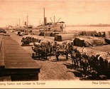 Vtg Postcard 1910s New Orleans Louisiana LA Cotton Lumber to Europe S19 - £10.83 GBP