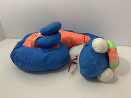Superior Toy and Novelty Corp blue orange nylon plush snake worm hat vin... - £15.56 GBP