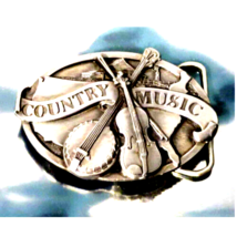 Vintage 1984 Siskiyou E-29 - Country Music - Pewter Belt Buckle - £11.33 GBP